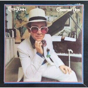 VINTAGE 1974 Elton John Greatest Hits LP Vinyl Record Album MCA 2128 First Press